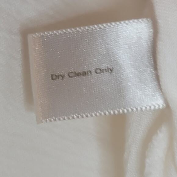 Boston Proper Top XS Cream Embroidered Ruffle Sleeve Peasant Boho Cottage - Picture 6 of 8